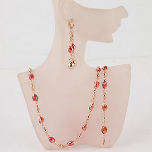 Fashion Crystal African Beads Jewelry Sets Gold Color Wedding Bridal Jewelry Sets Women Necklace Earrings Bracelets Jewellery