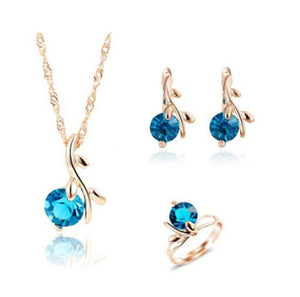Amazing Price jewelry sets african bridal gold color necklace earrings Ring wedding crystal sieraden women fashion jewellery set