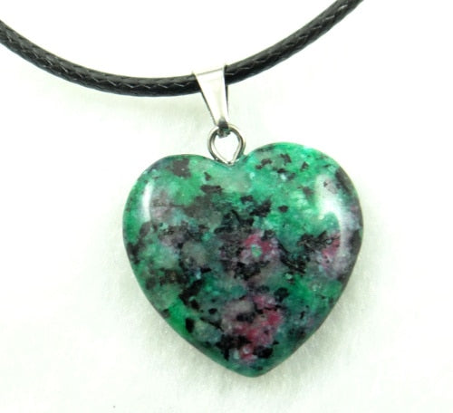 Natural stone Turquoises aventurine Quartz Crystal tiger eye lapis heart pendants for diy Jewelry making Necklaces Accessories