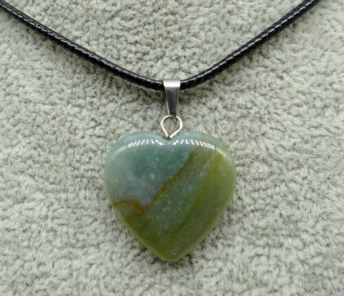 Natural stone Turquoises aventurine Quartz Crystal tiger eye lapis heart pendants for diy Jewelry making Necklaces Accessories