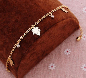 Free shipping Chain Bracelet Gold Color Women Love Heart Link Bracelet Crystal  Bracelets Bangles Valentine's Day Gift