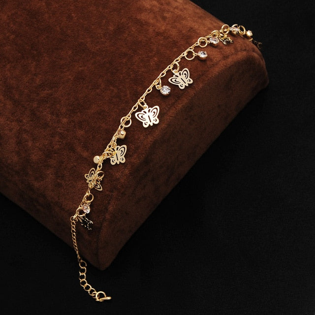 Free shipping Chain Bracelet Gold Color Women Love Heart Link Bracelet Crystal  Bracelets Bangles Valentine's Day Gift