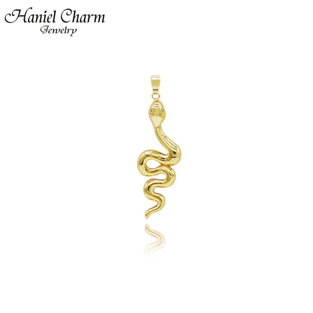 Haniel Fashion Cute Animal Snake Shape Design Gold Pendant Necklace  for Women Temperament Personality Snake Pendant Necklace