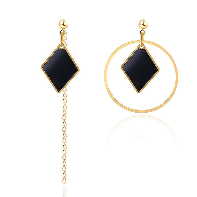 X&P New Korean Heart Statement Drop Earrings 2020 for Women Fashion Vintage Geometric Acrylic Dangle Hanging Earring Jewelry