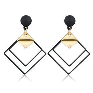 X&P New Korean Heart Statement Drop Earrings 2020 for Women Fashion Vintage Geometric Acrylic Dangle Hanging Earring Jewelry