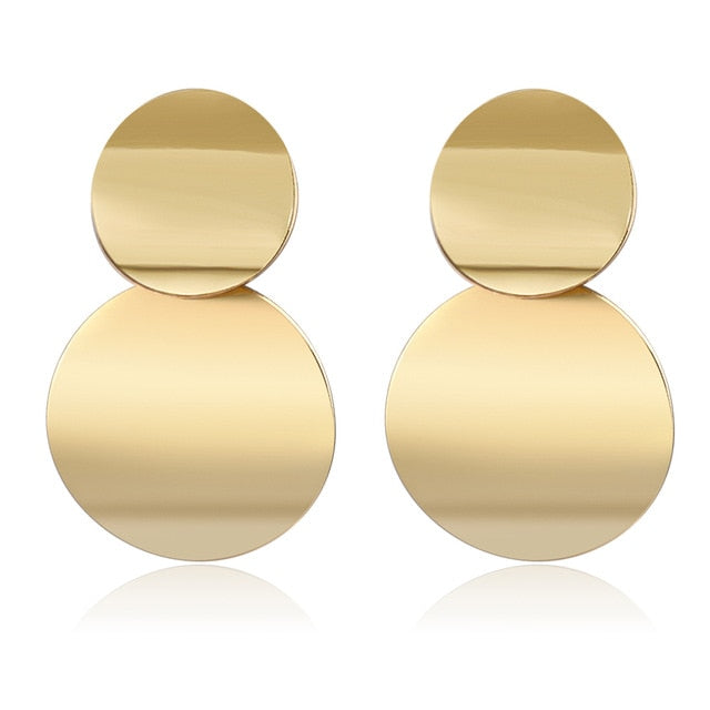 X&P New Korean Heart Statement Drop Earrings 2020 for Women Fashion Vintage Geometric Acrylic Dangle Hanging Earring Jewelry