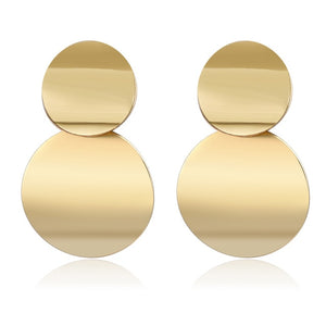 X&P New Korean Heart Statement Drop Earrings 2020 for Women Fashion Vintage Geometric Acrylic Dangle Hanging Earring Jewelry