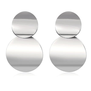 X&P New Korean Heart Statement Drop Earrings 2020 for Women Fashion Vintage Geometric Acrylic Dangle Hanging Earring Jewelry