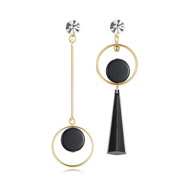 X&P New Korean Heart Statement Drop Earrings 2020 for Women Fashion Vintage Geometric Acrylic Dangle Hanging Earring Jewelry