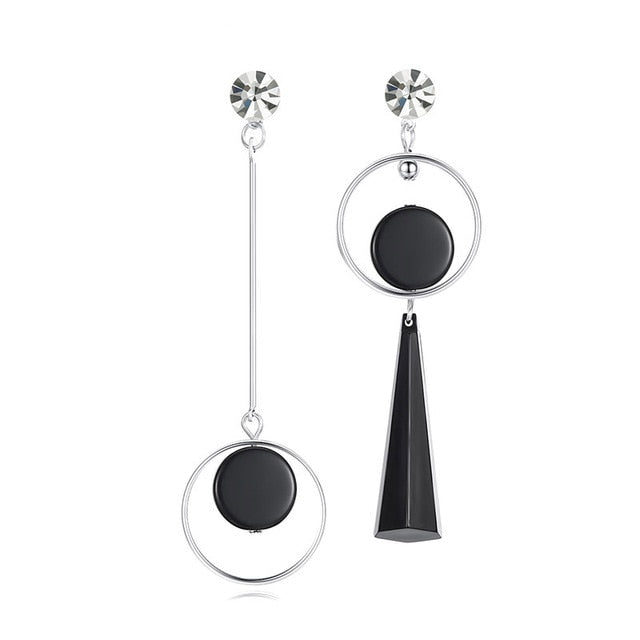 X&P New Korean Heart Statement Drop Earrings 2020 for Women Fashion Vintage Geometric Acrylic Dangle Hanging Earring Jewelry