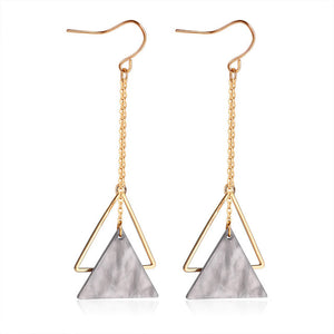 X&P New Korean Heart Statement Drop Earrings 2020 for Women Fashion Vintage Geometric Acrylic Dangle Hanging Earring Jewelry