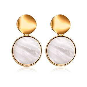 X&P New Korean Heart Statement Drop Earrings 2020 for Women Fashion Vintage Geometric Acrylic Dangle Hanging Earring Jewelry