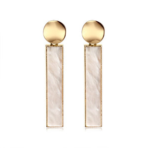 X&P New Korean Heart Statement Drop Earrings 2020 for Women Fashion Vintage Geometric Acrylic Dangle Hanging Earring Jewelry