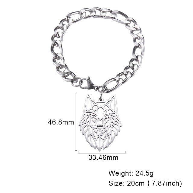 My Shape Wolf Animal Necklace 316L Stainless Steel Forest Animals Men Necklace Hollow Cut Out Pendant Jewelry Gift For Women