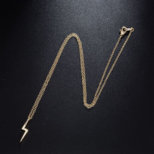 mens necklace chain stainless steel chain necklace lightning gold necklace pendant hip hop male accessories Jewelery on the neck