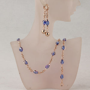 Fashion Crystal African Beads Jewelry Sets Gold Color Wedding Bridal Jewelry Sets Women Necklace Earrings Bracelets Jewellery